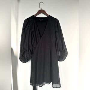 Banana Republic wrap long sleeve midi dress